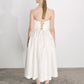Sibby Strapless Midi Dress in White