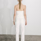 Arced Crepe Trousers in Blanche