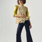 Baby Mohair Fantasy Vest in Gentle Yellow color