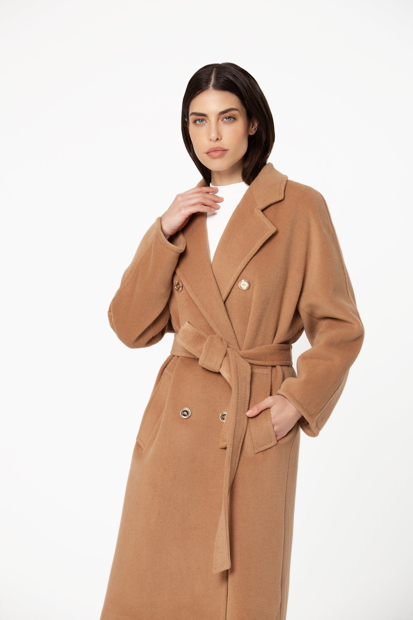 Lavinti Camel Cashmere Coat