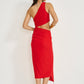 Asymmetrical Cut-Out Dress (Limited Edition) Red- Sofia