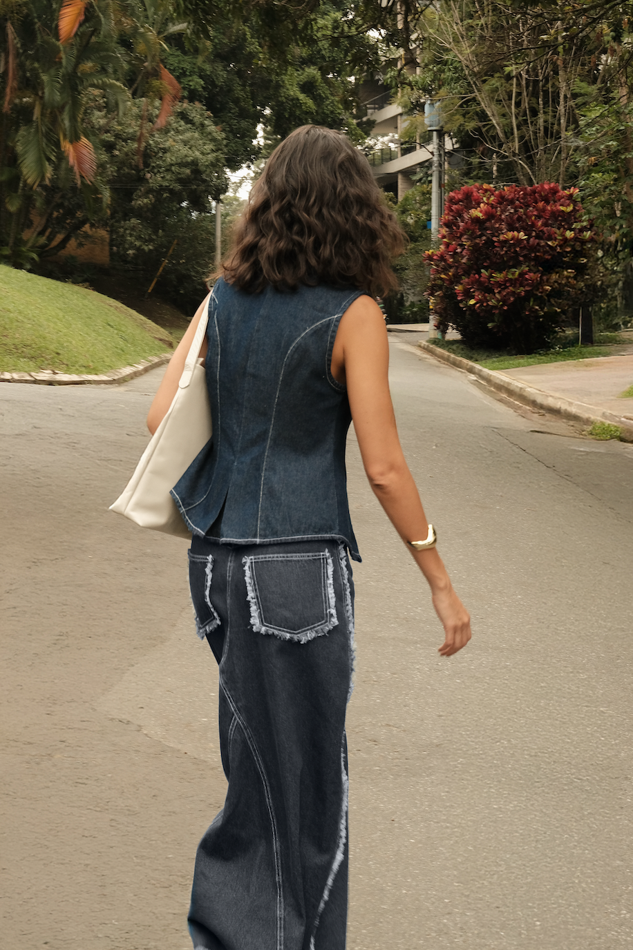 Maxi Denim Skirt | Dark Wash Blue