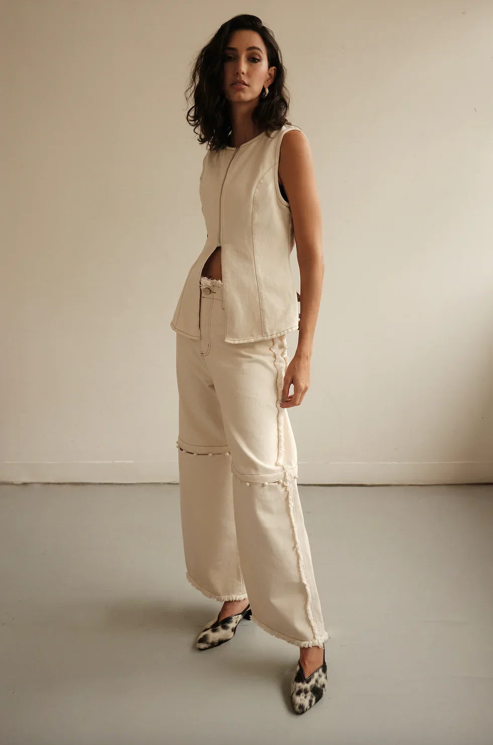 Union Vest Top | Ecru