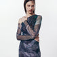 Akasha non see-through mesh dress (Print).