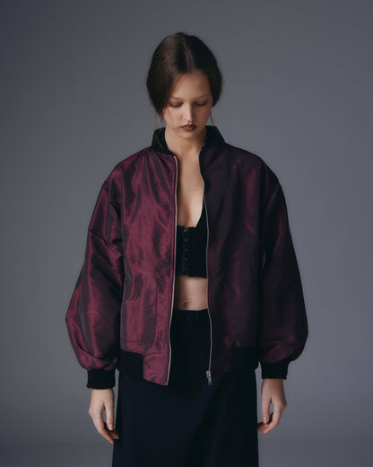 Leona Iridescent bomber jacket.