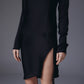 Darcia Dress with buttons detail (Black).