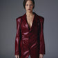 Keket acetate coating dress (Maroon).