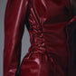 Keket acetate coating dress (Maroon).