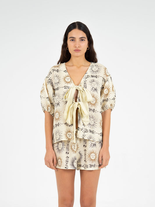 Soleil Spirit Sun-Printed Top