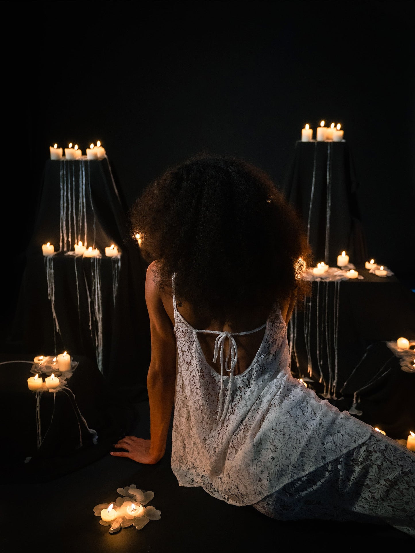 Luna White Lace Pants