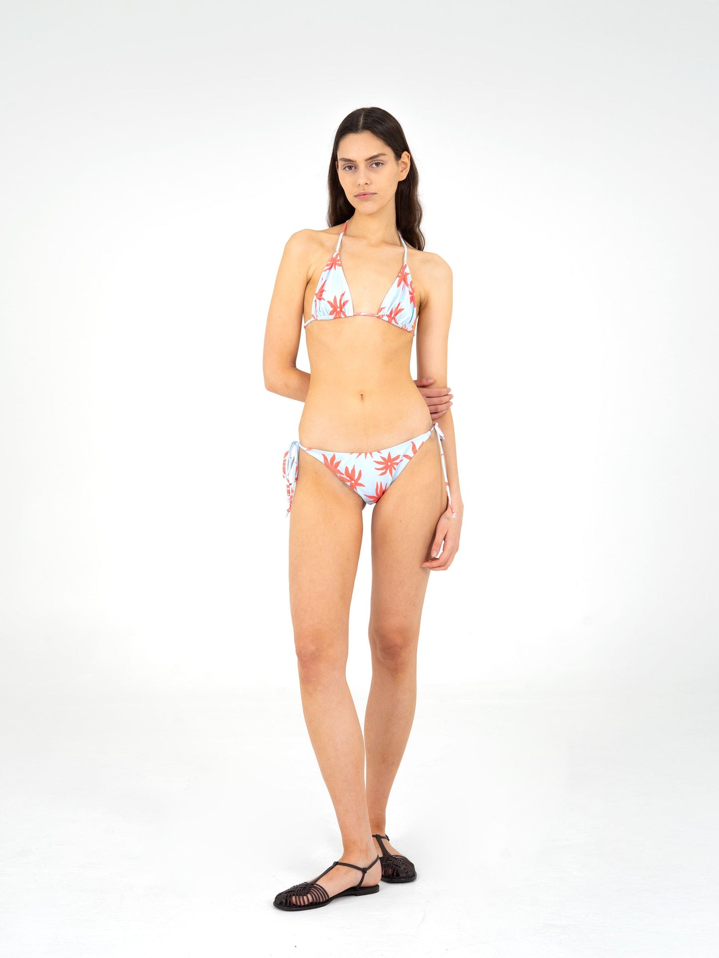 Magician Floral Print Blue Bikini Top