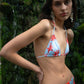 Magician Floral Print Blue Bikini Top
