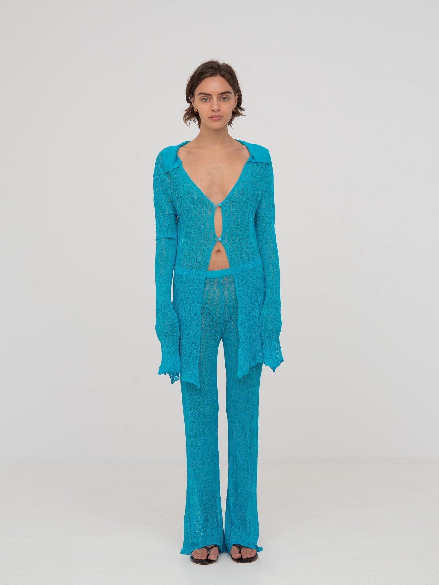 Saint Knit Blue Maxi Pants