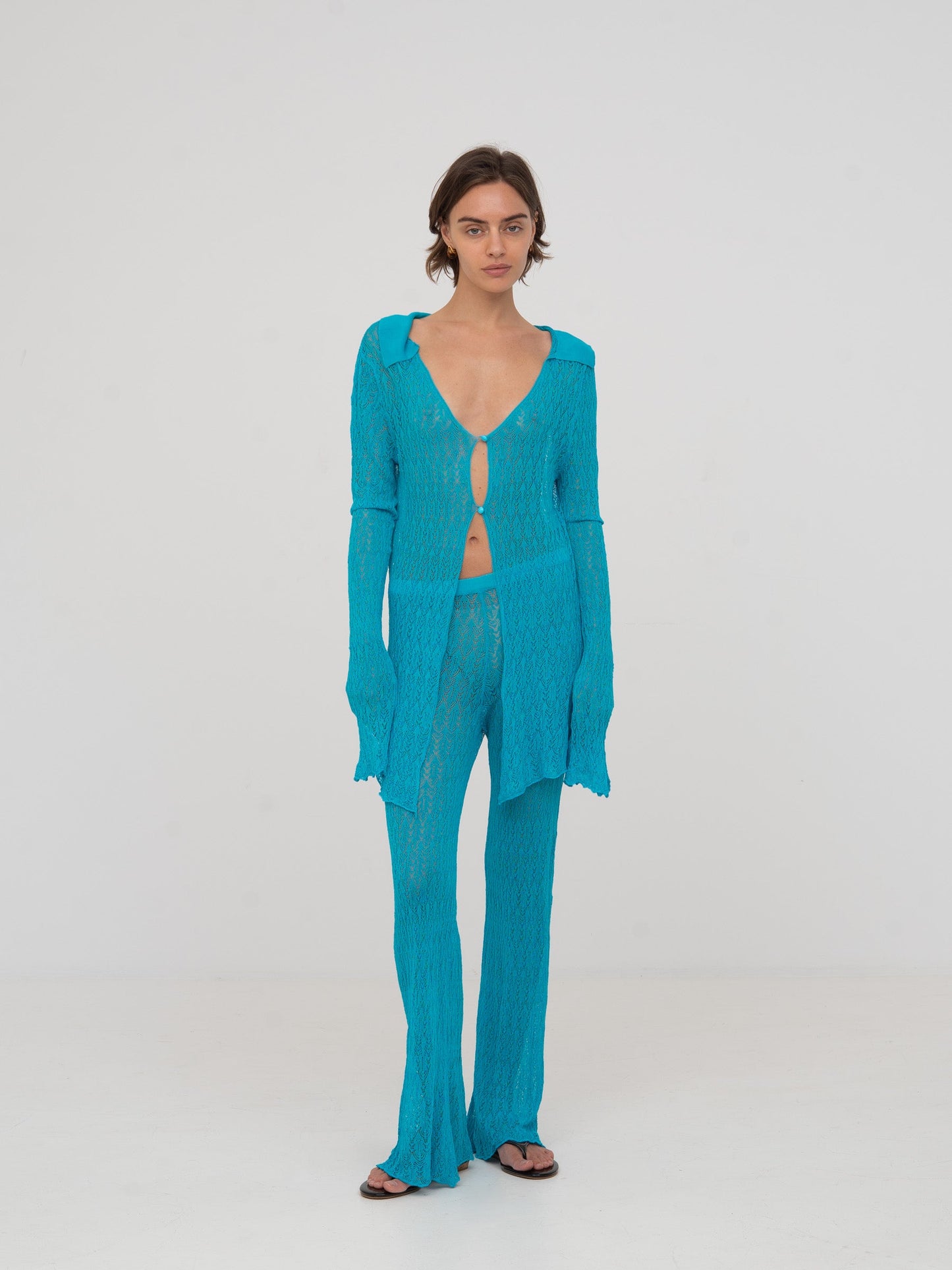 Saint Knit Blue Maxi Pants