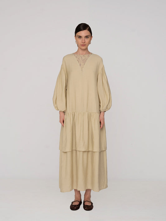 Maison Cream Maxi Dress