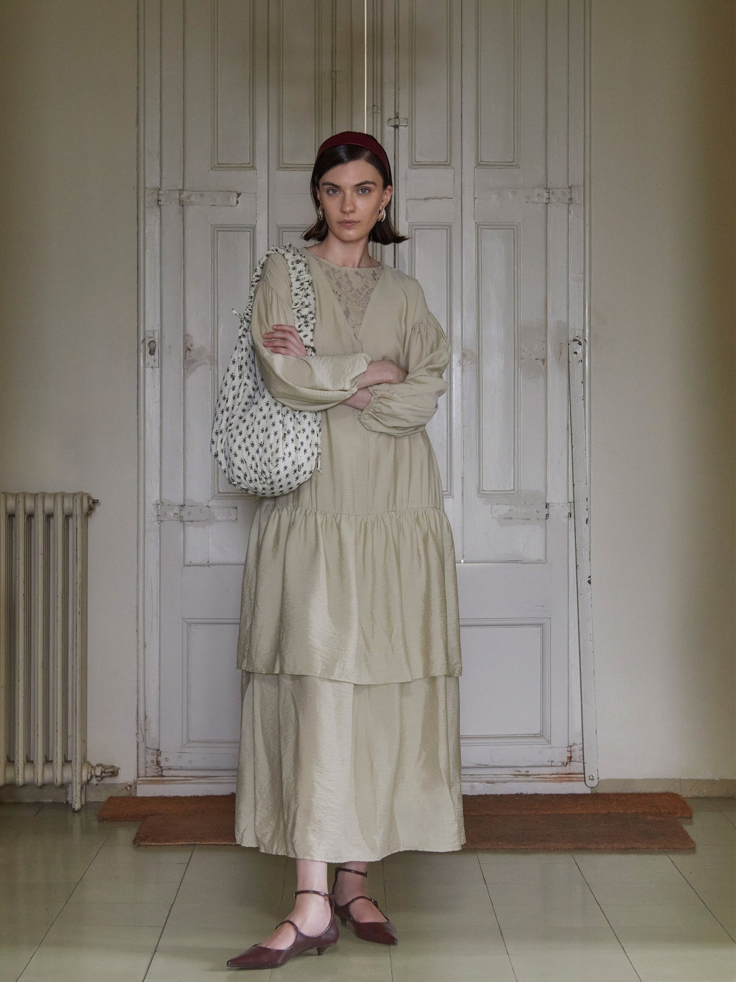 Maison Cream Maxi Dress