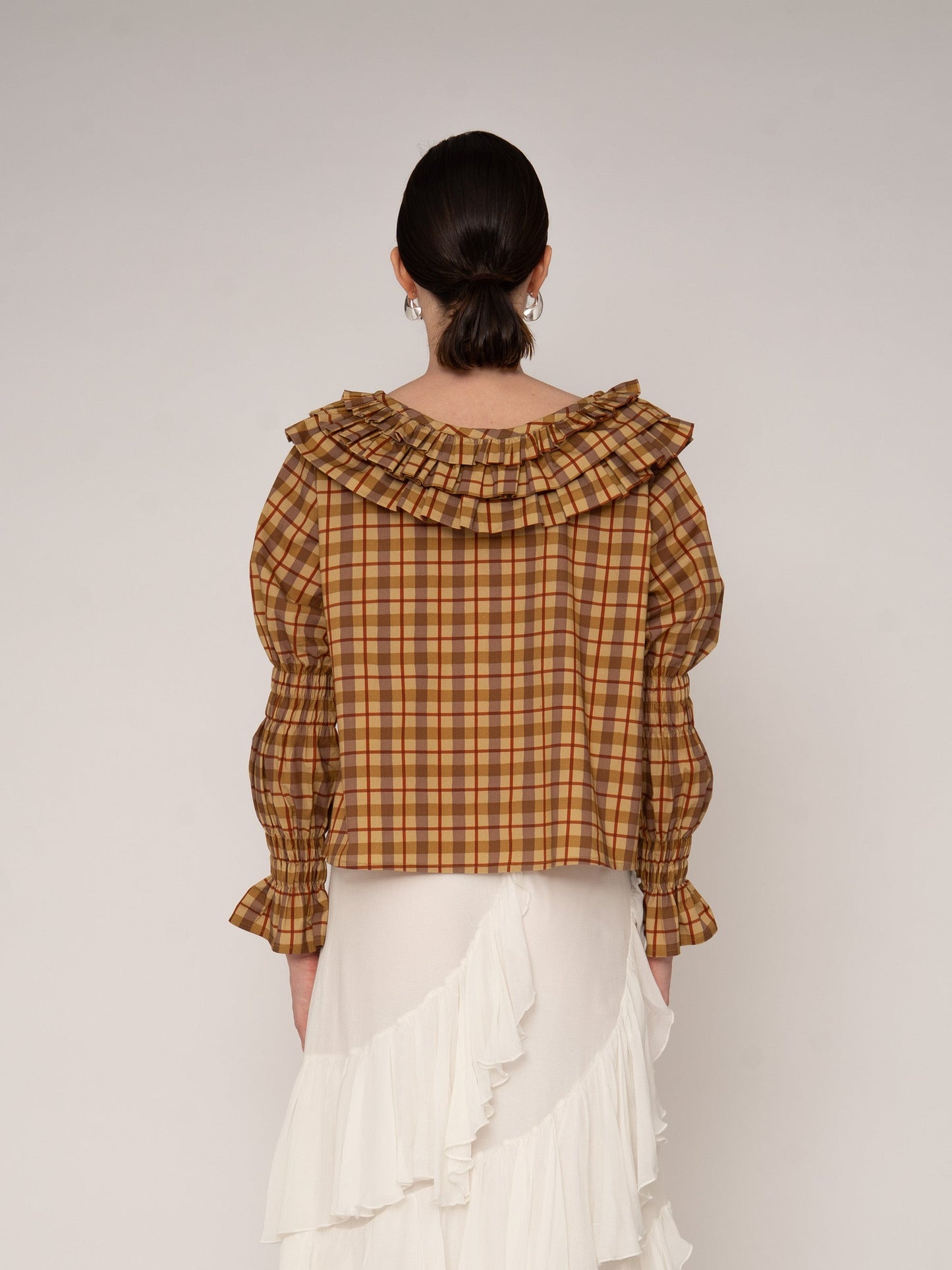 Tartine Plaid Print Blouse