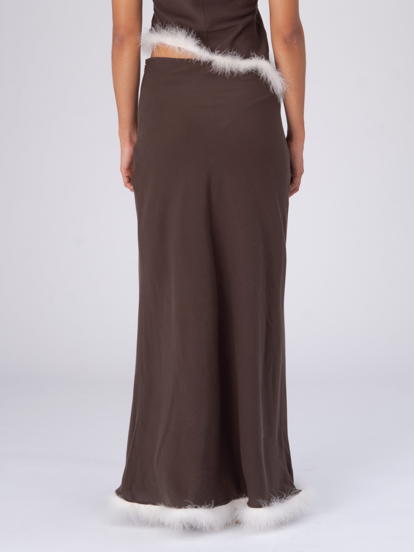 Brown Balance Feather Skirt