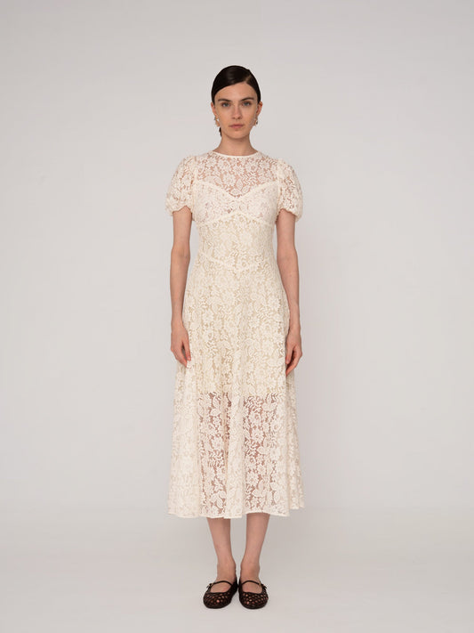 Rêve Lace White Long Dress