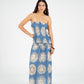Sol Sun-Printed Smocked Linen Maxi Dress