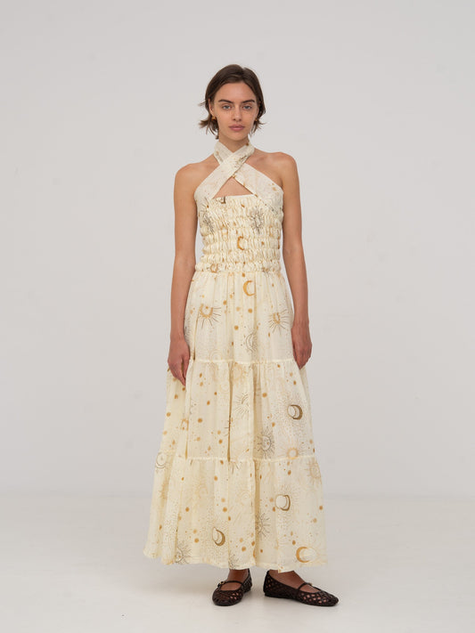 Grace Solar System-Printed Maxi Dress