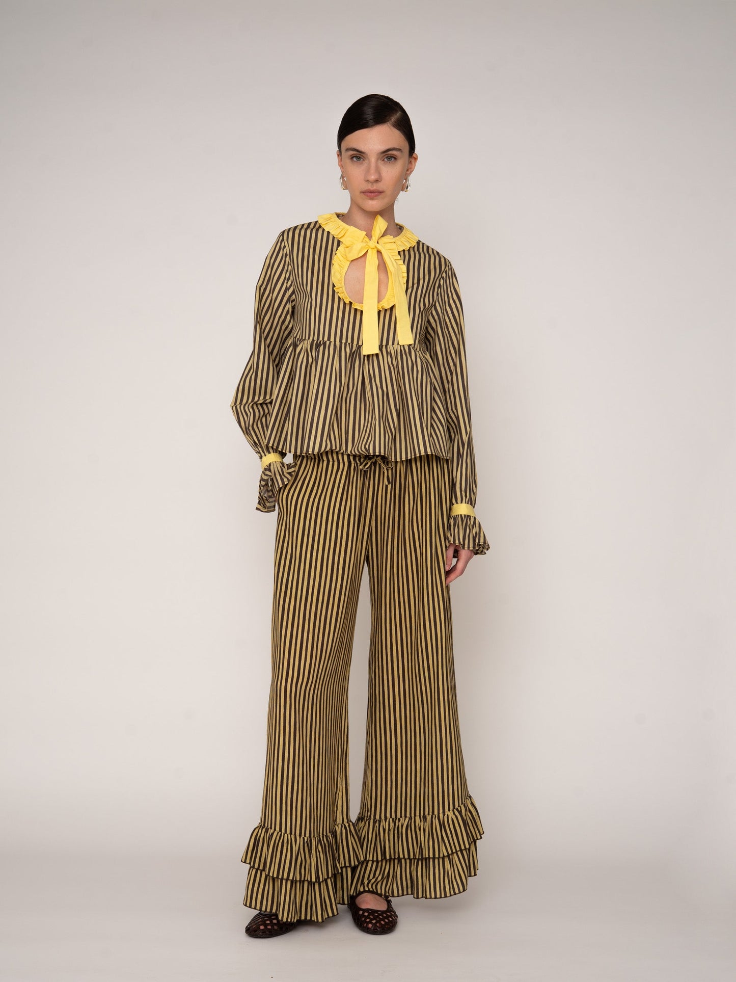 Striped Starlit Yellow Blouse