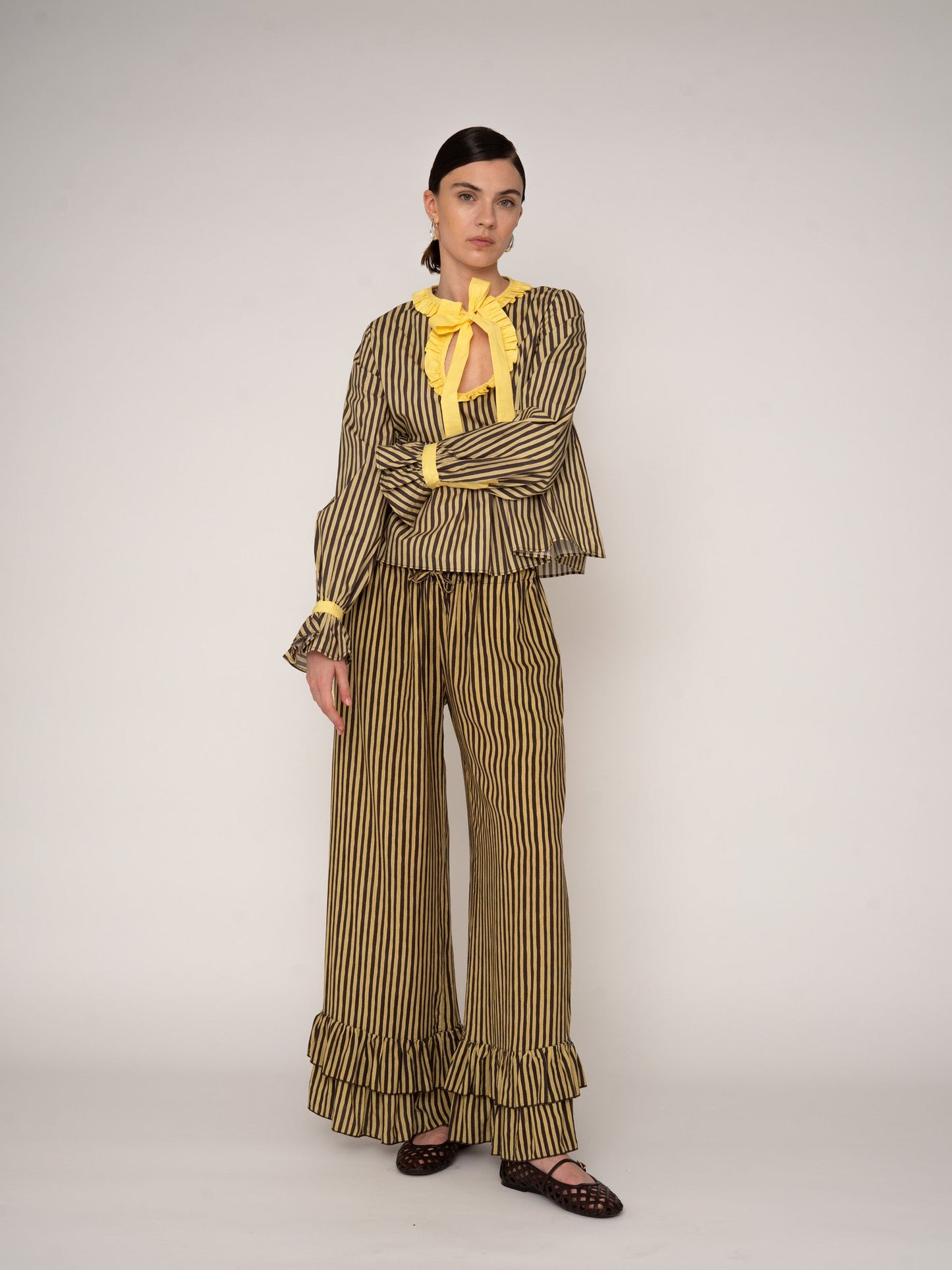 Striped Starlit Yellow Blouse