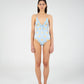Illusion Sun-Printed Blue Swimsuit