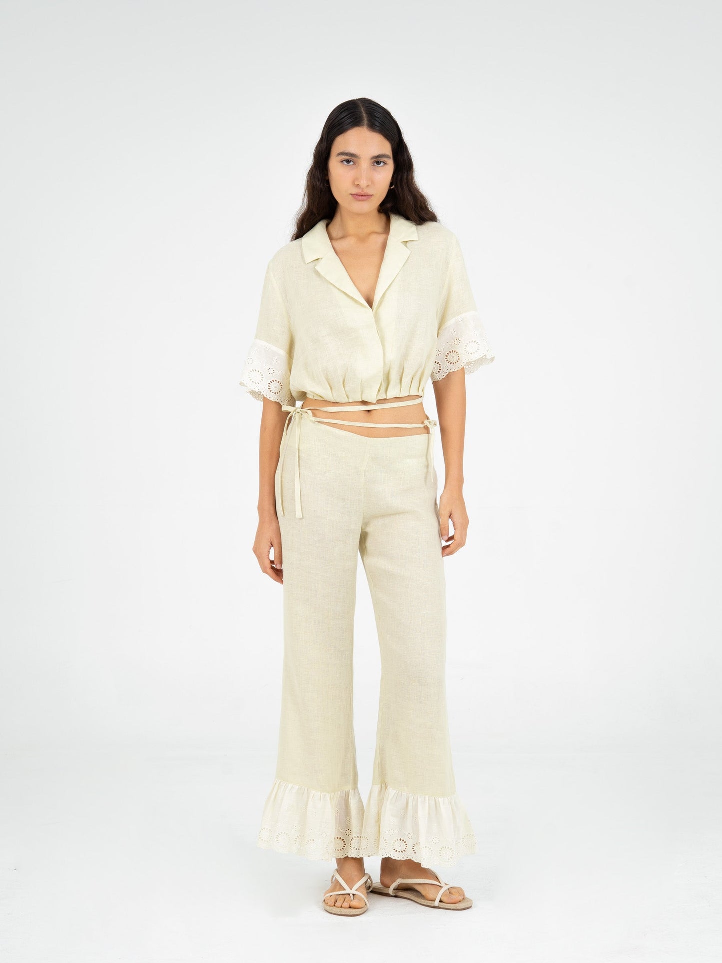 Aurora Linen Beige Top