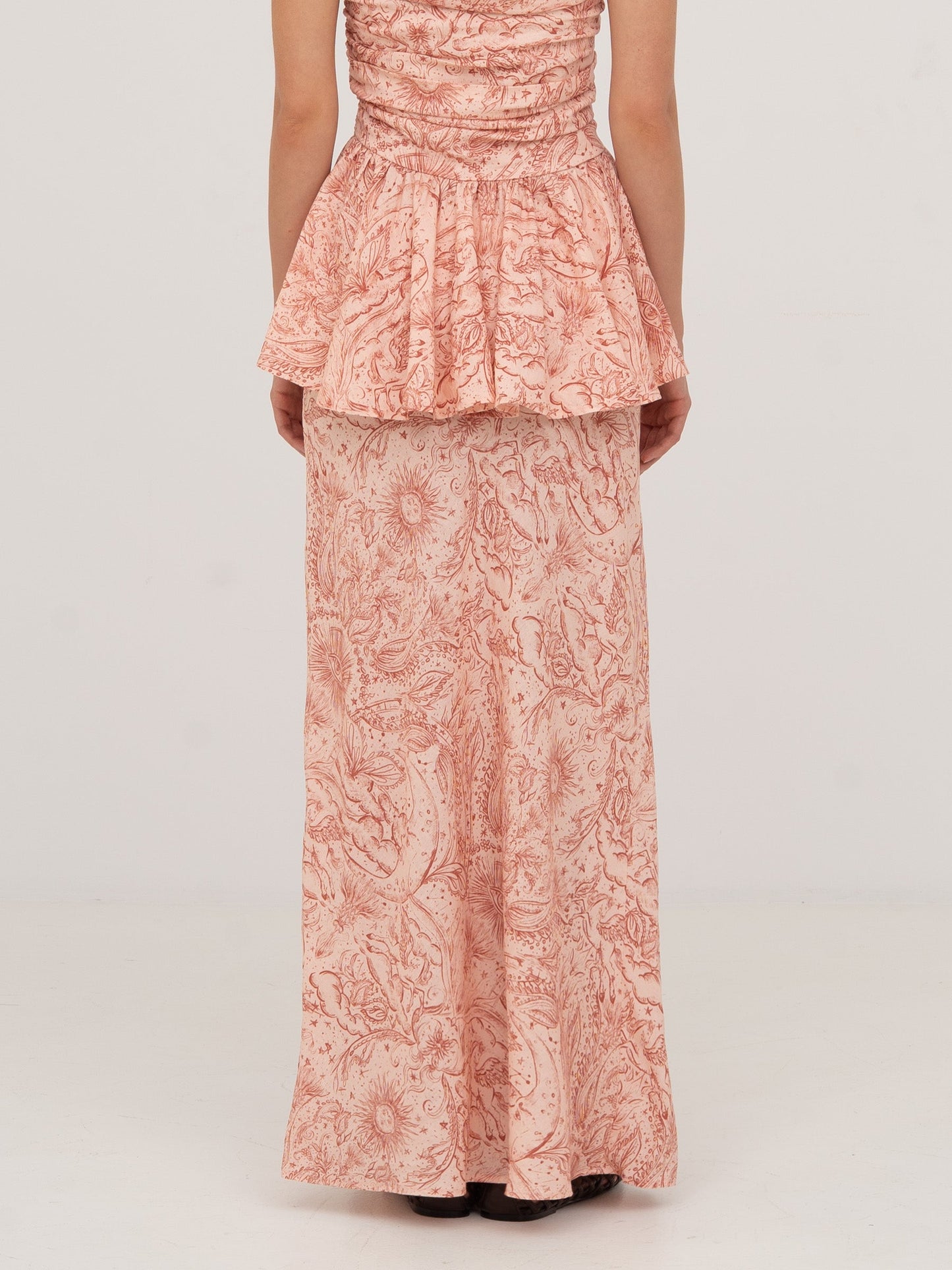 Sophia Pink Solar System-Printed Skirt