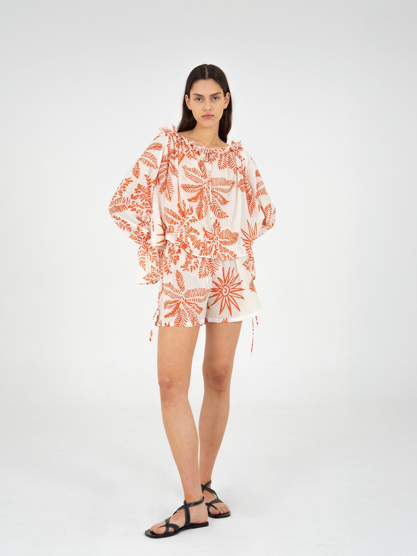 Cyrus Palm-Printed Shorts