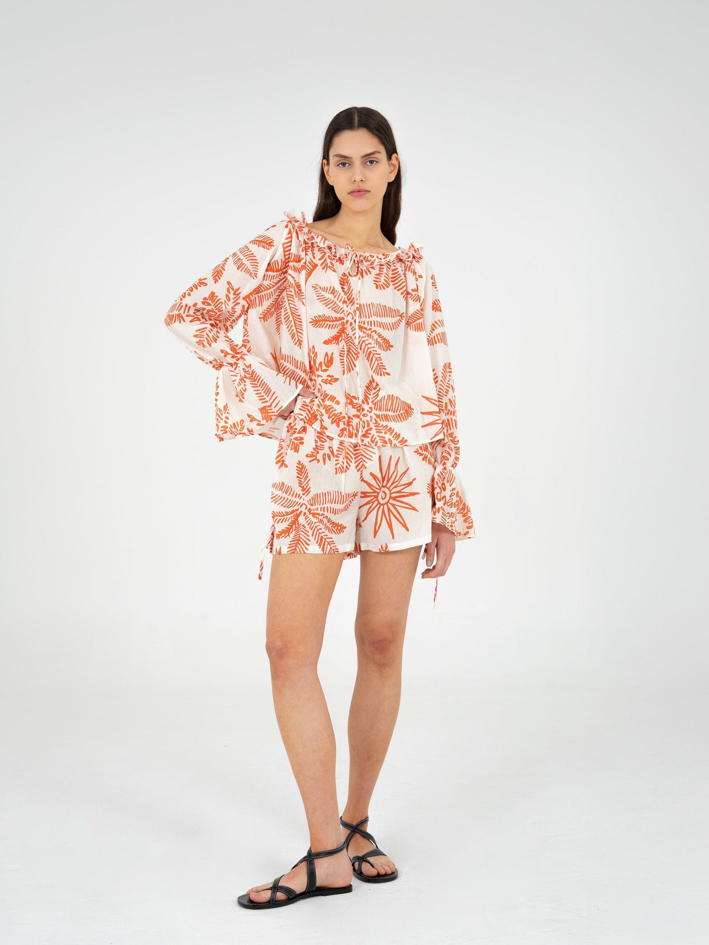 Cyrus Palm-Printed Shorts