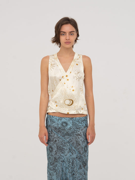 Priest Solar System-Printed Vest