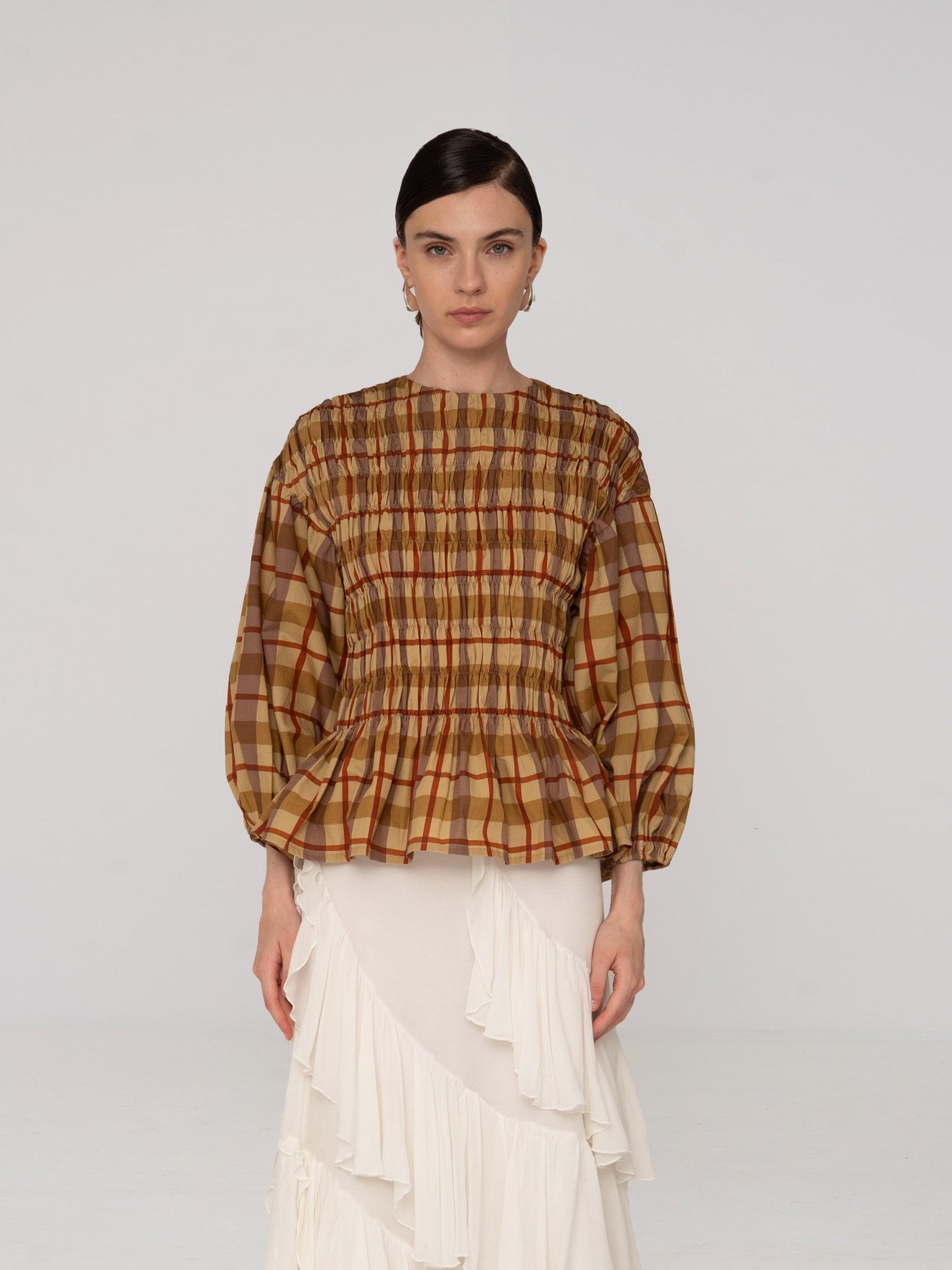 Automne Plaid Blouse