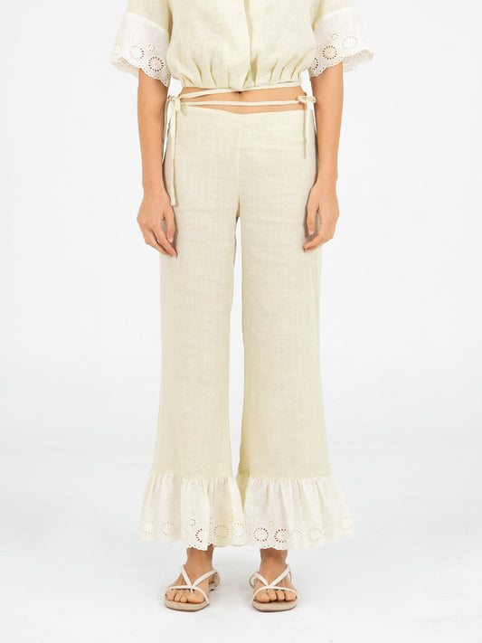 Aurora Linen Beige Pants