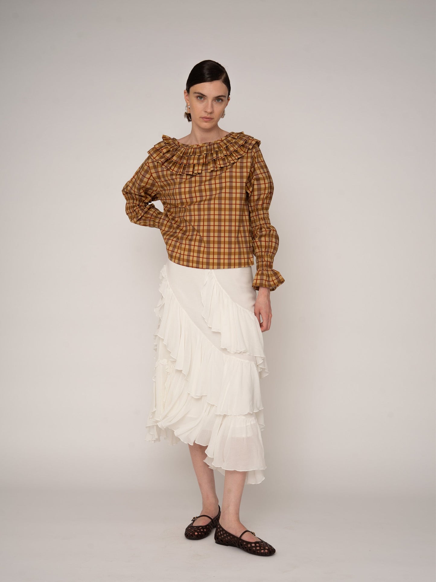 Mousse White Midi Skirt