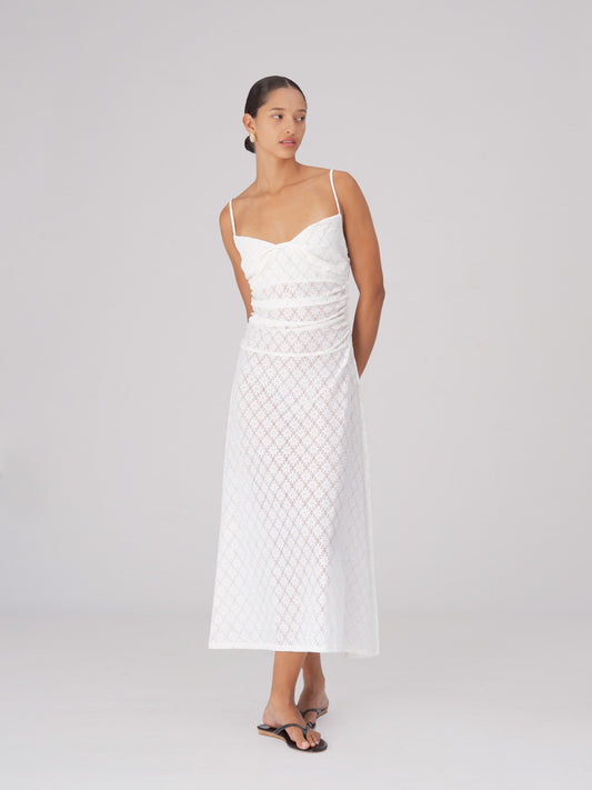 Luna White Lace Dress