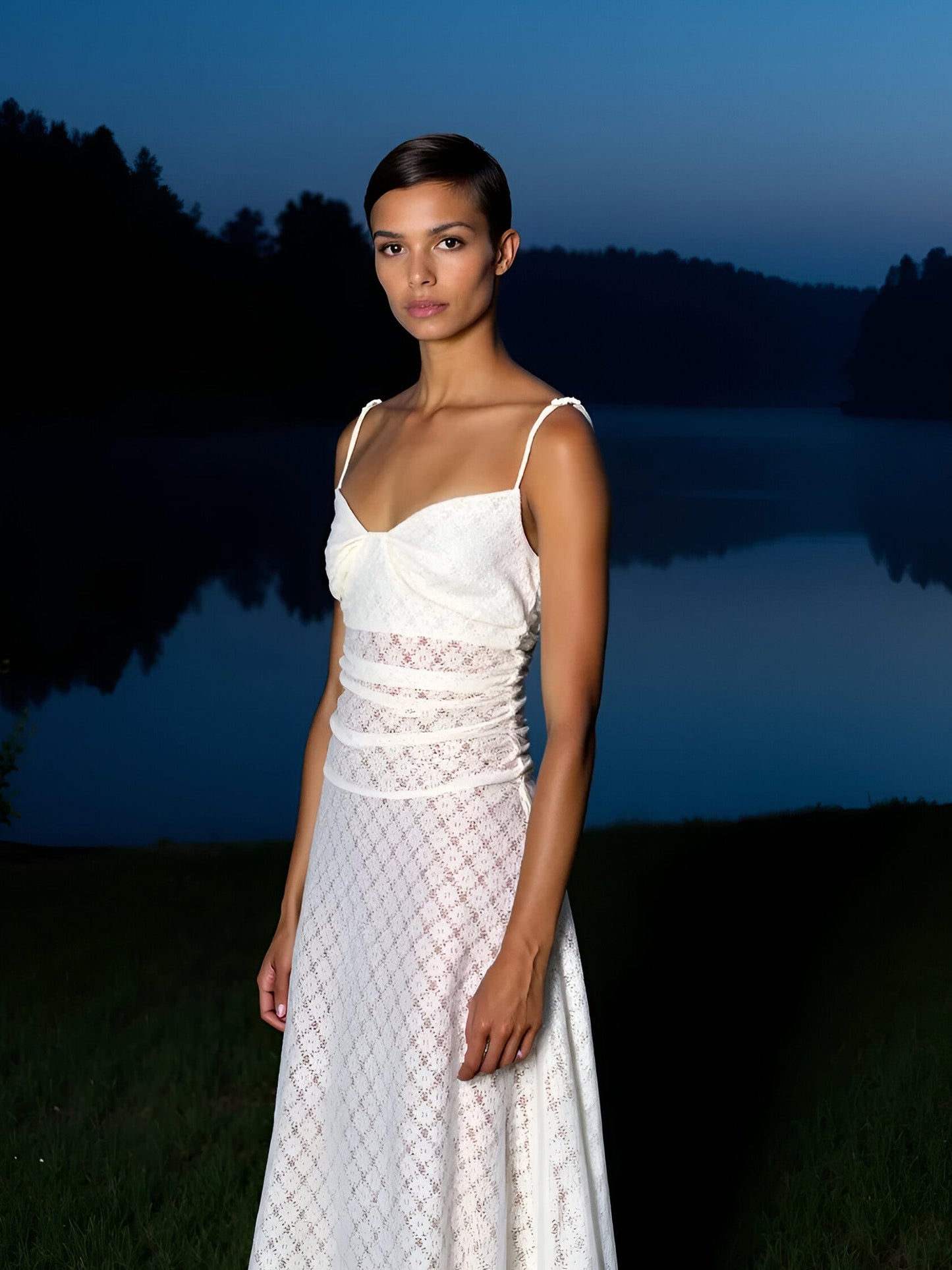 Luna White Lace Dress