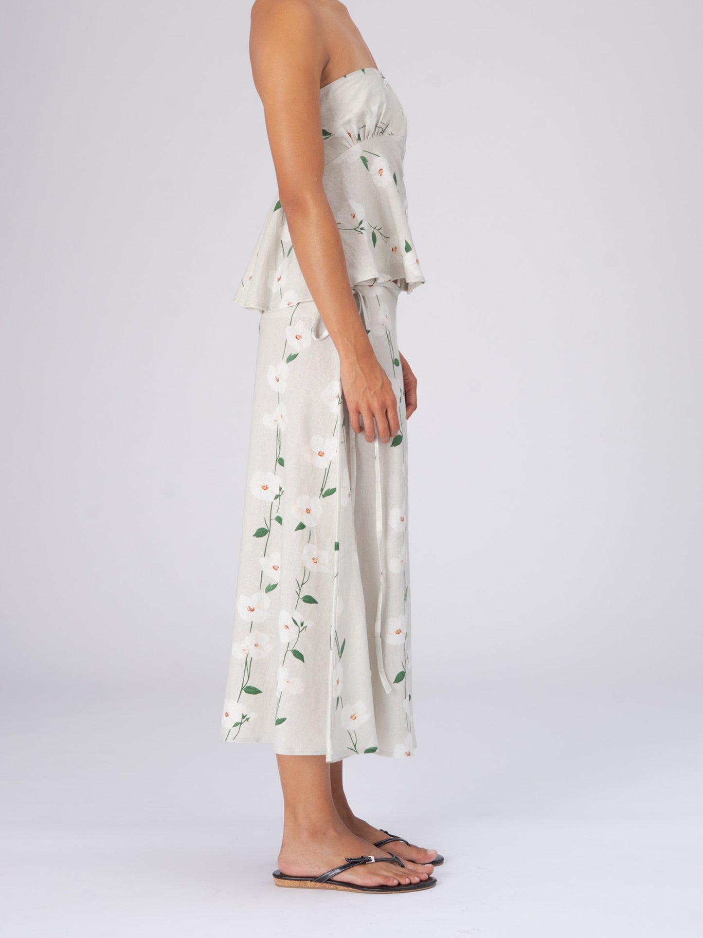 Summer Harlequin Flower Print Skirt