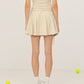 Volley Cream Wrap Mini Tennis Skirt