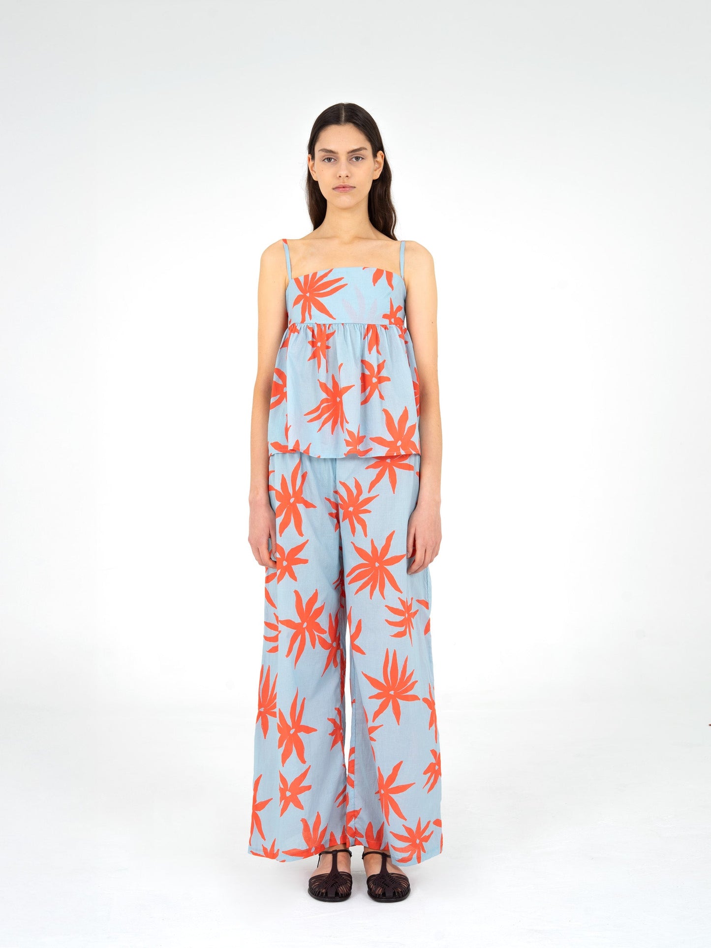 Magician Floral Print Blue Top