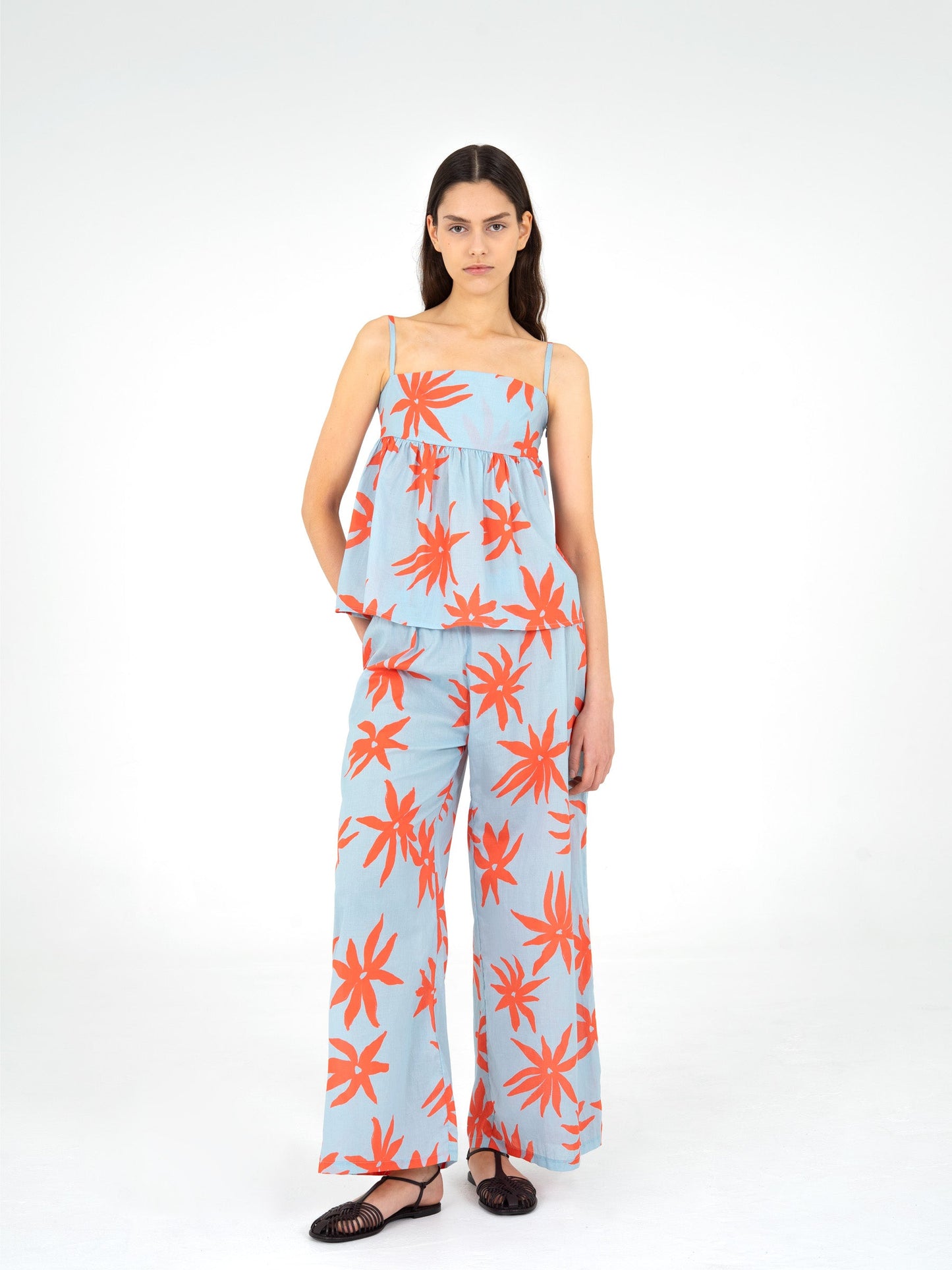 Magician Floral Print Blue Top