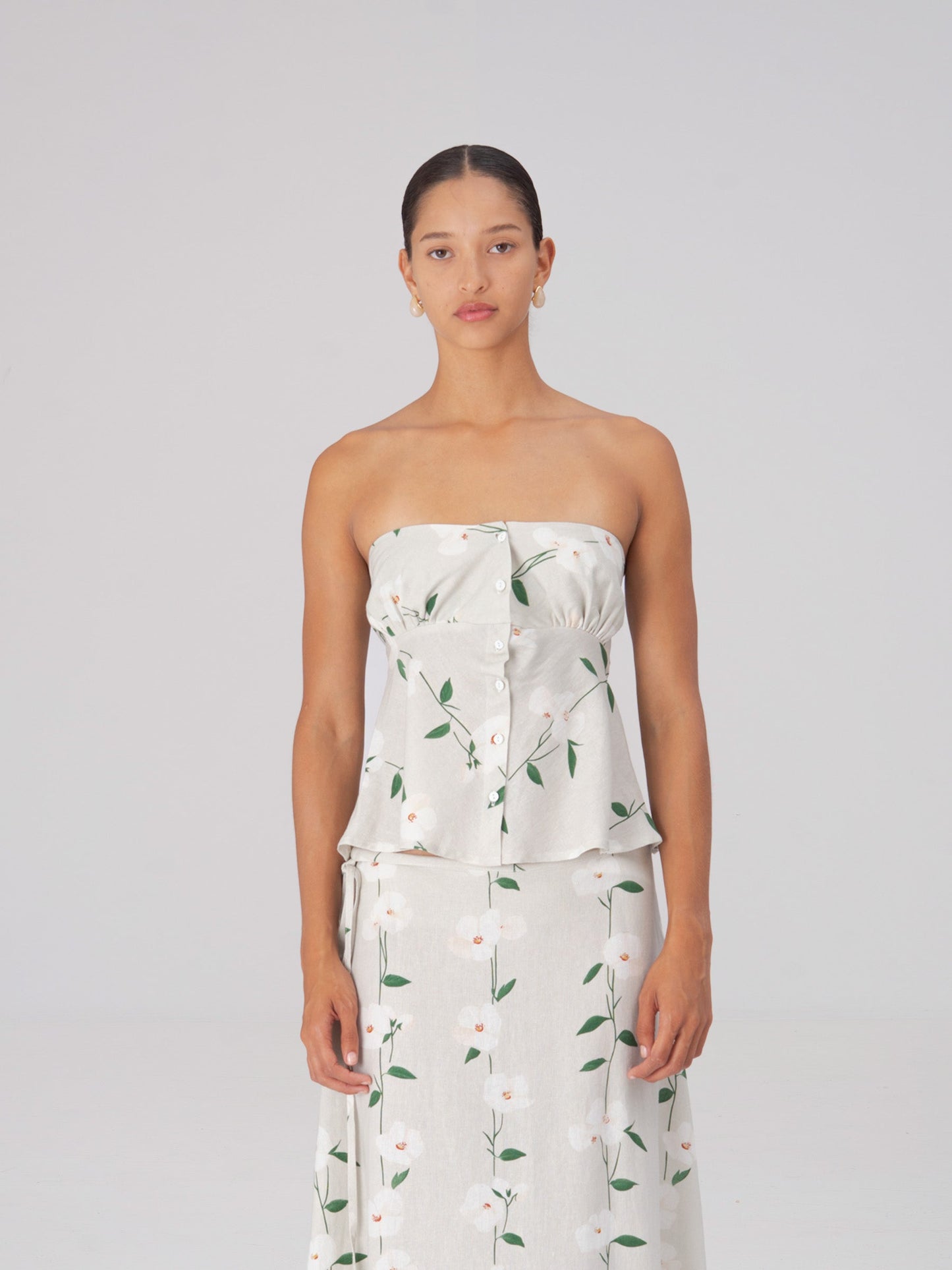 Summer Harlequin Floral Print Top