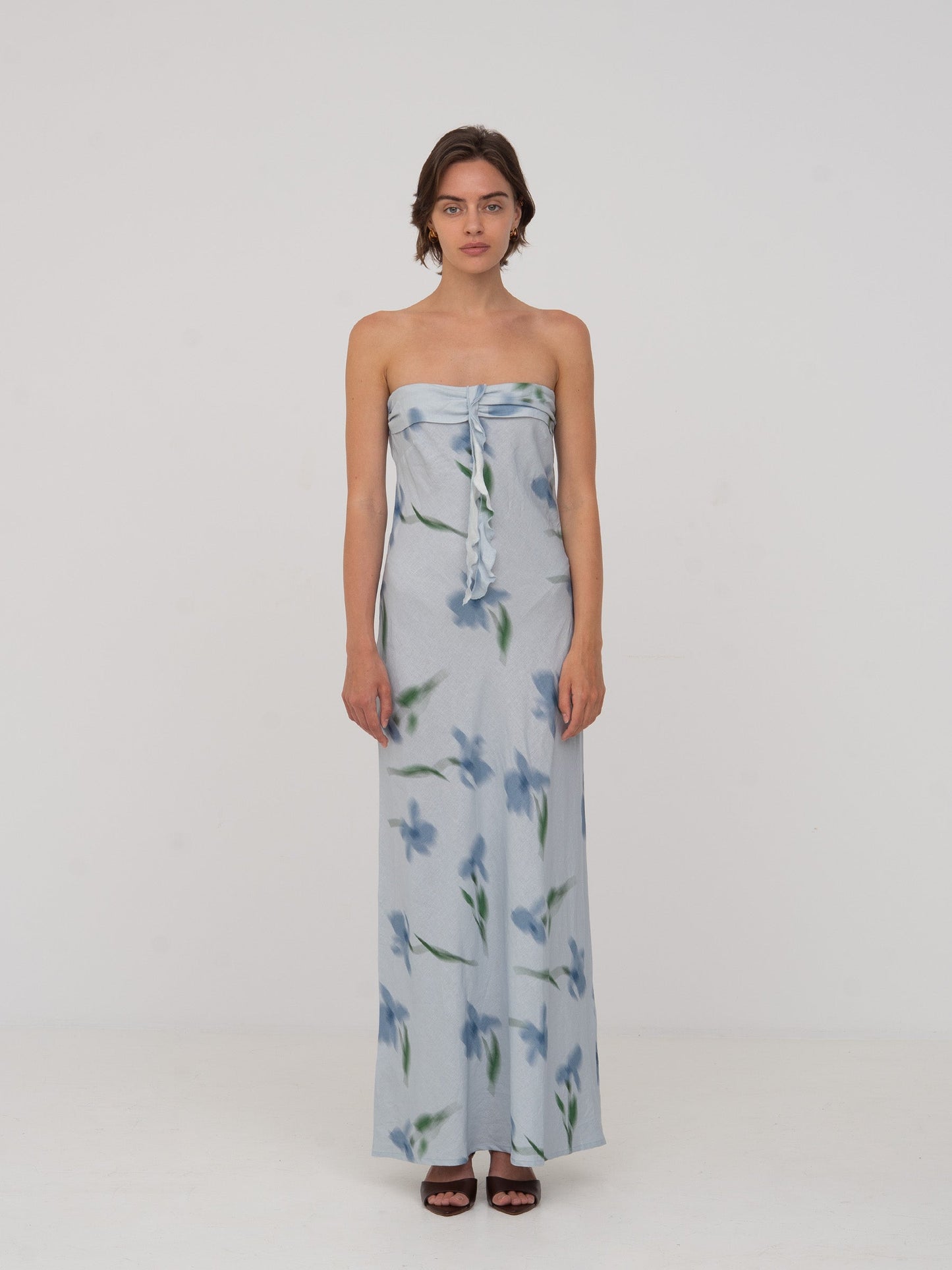 Blue Flower Print Dream Dress