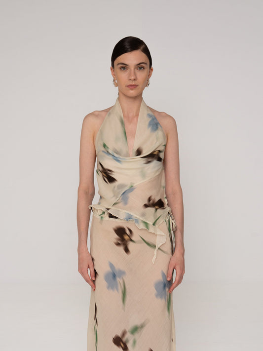 Summer Floral Print Ice Top