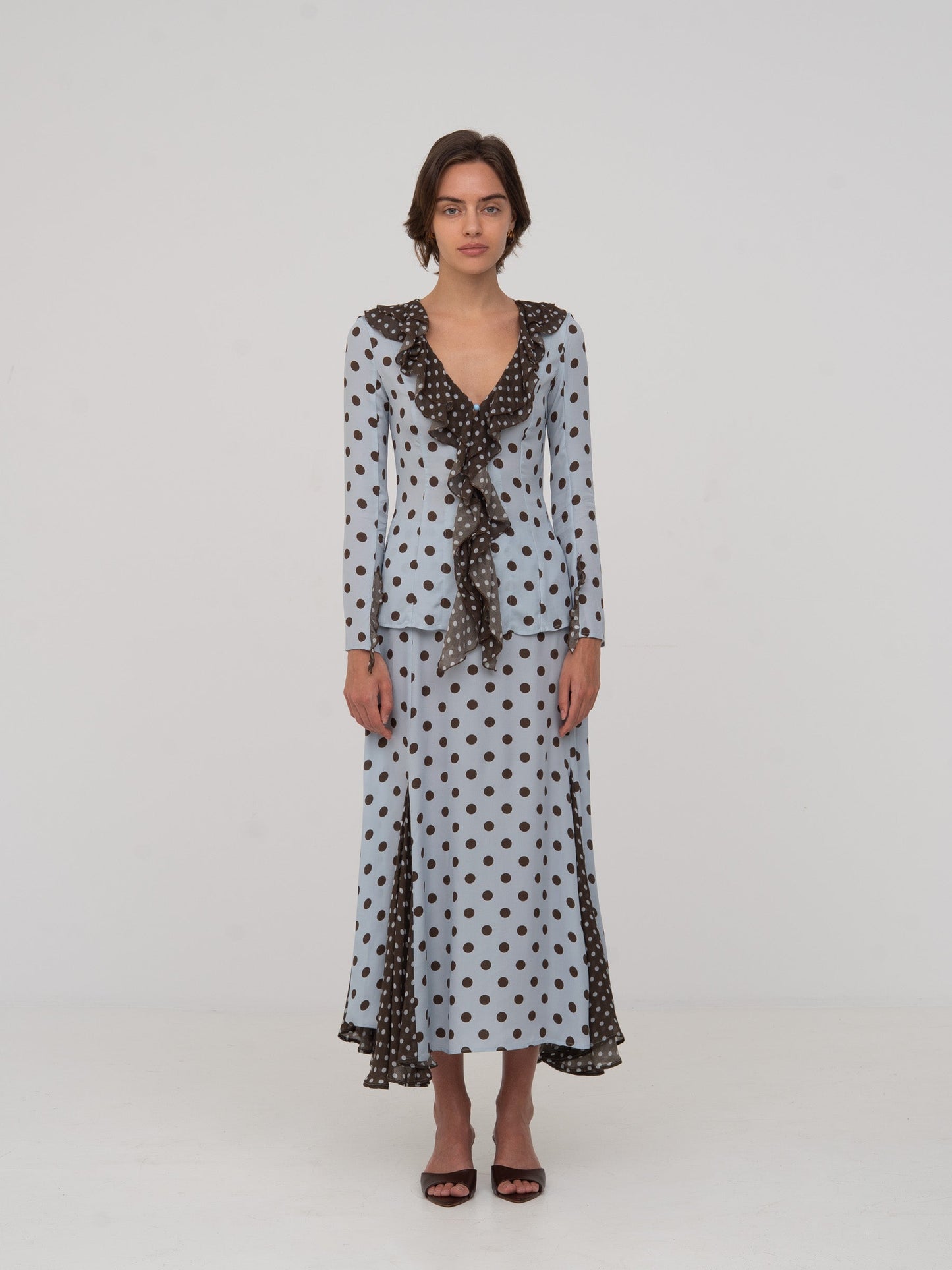 New Blue Polka Dot Skirt