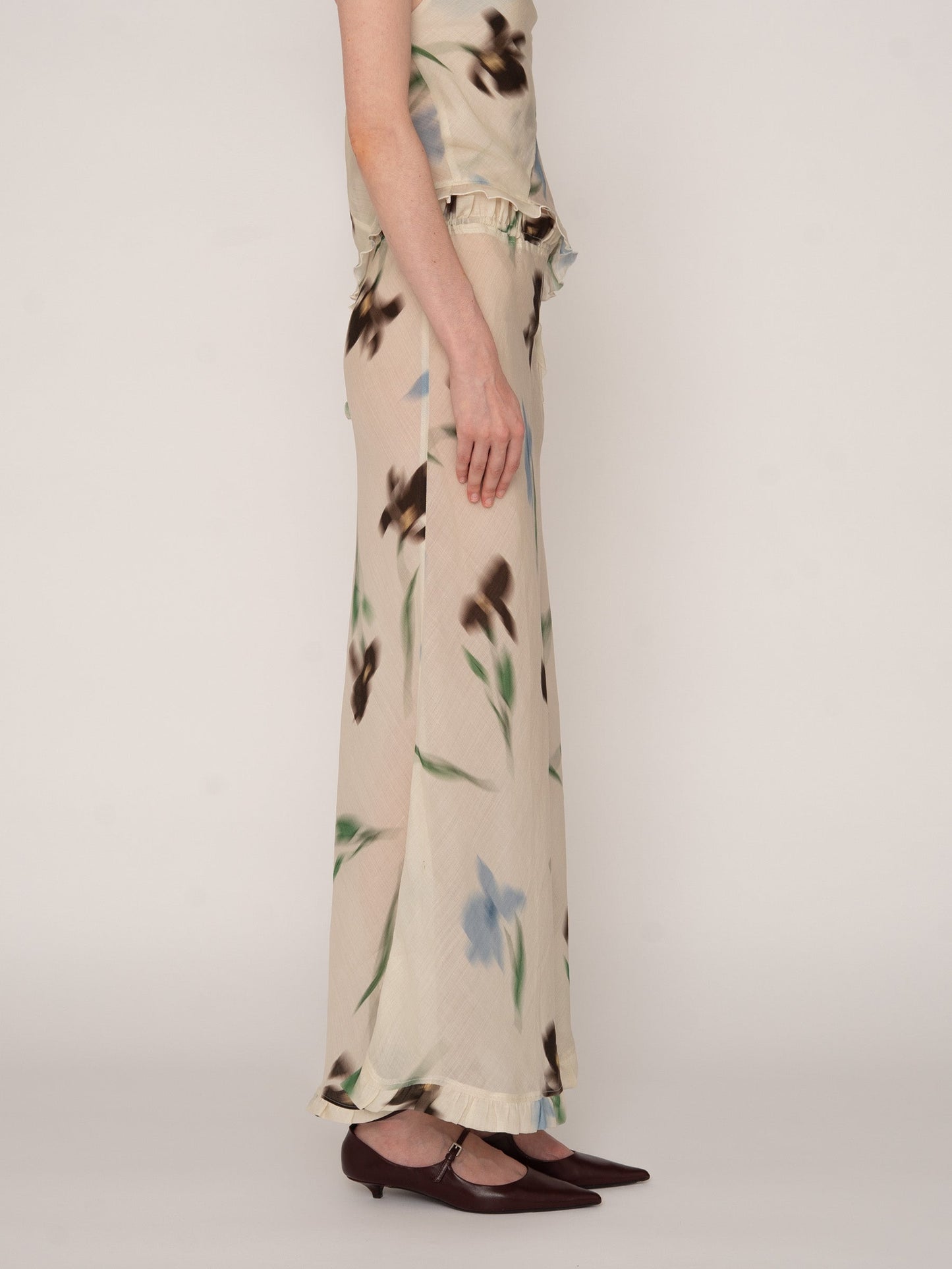 Summer Floral Print Ice Skirt