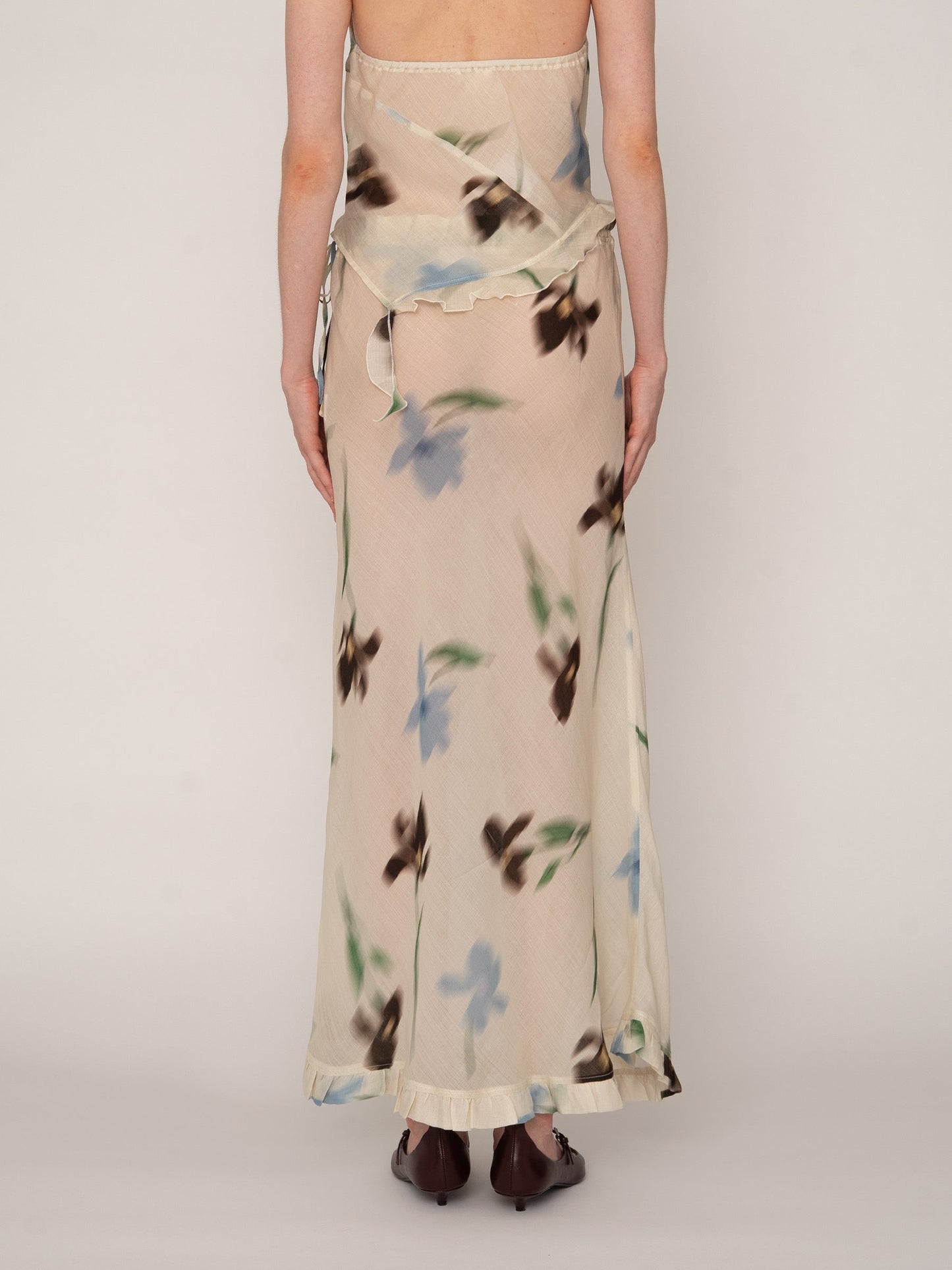 Summer Floral Print Ice Skirt