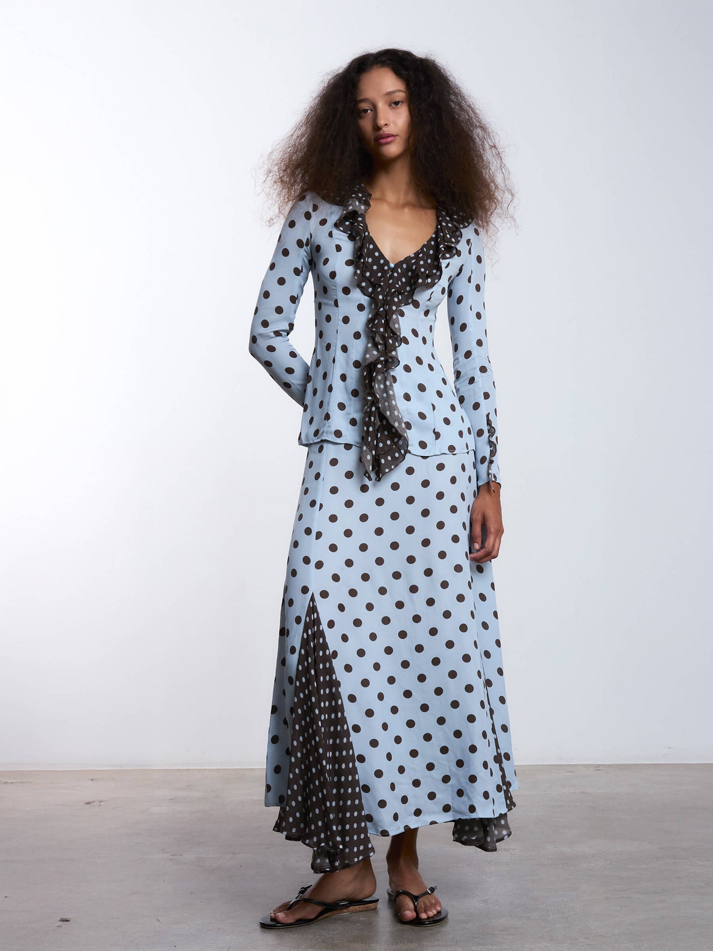 New Blue Polka Dot Blouse