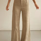 Aire Linen Flare Leg Pants | Mocha Latte